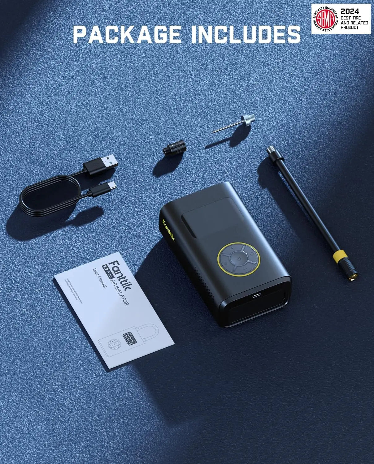 TireMaster Portable Tire Inflator – Smart ON/OFF Hose Design for Effortless Inflation Anywhere